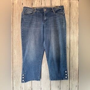Code BleuWide Leg Crop Jeans